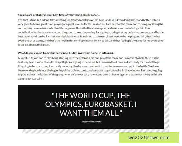 文班亚马表示会为自己投MVP票 称与亚历山大各有优势 文班亚马表示会为自己投MVP票 称与亚历山大各有优势